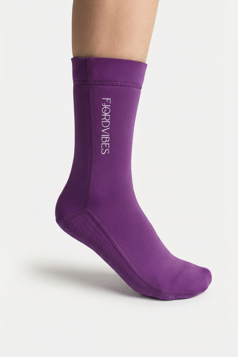 5mm neopren sokker lilla - DoUdare