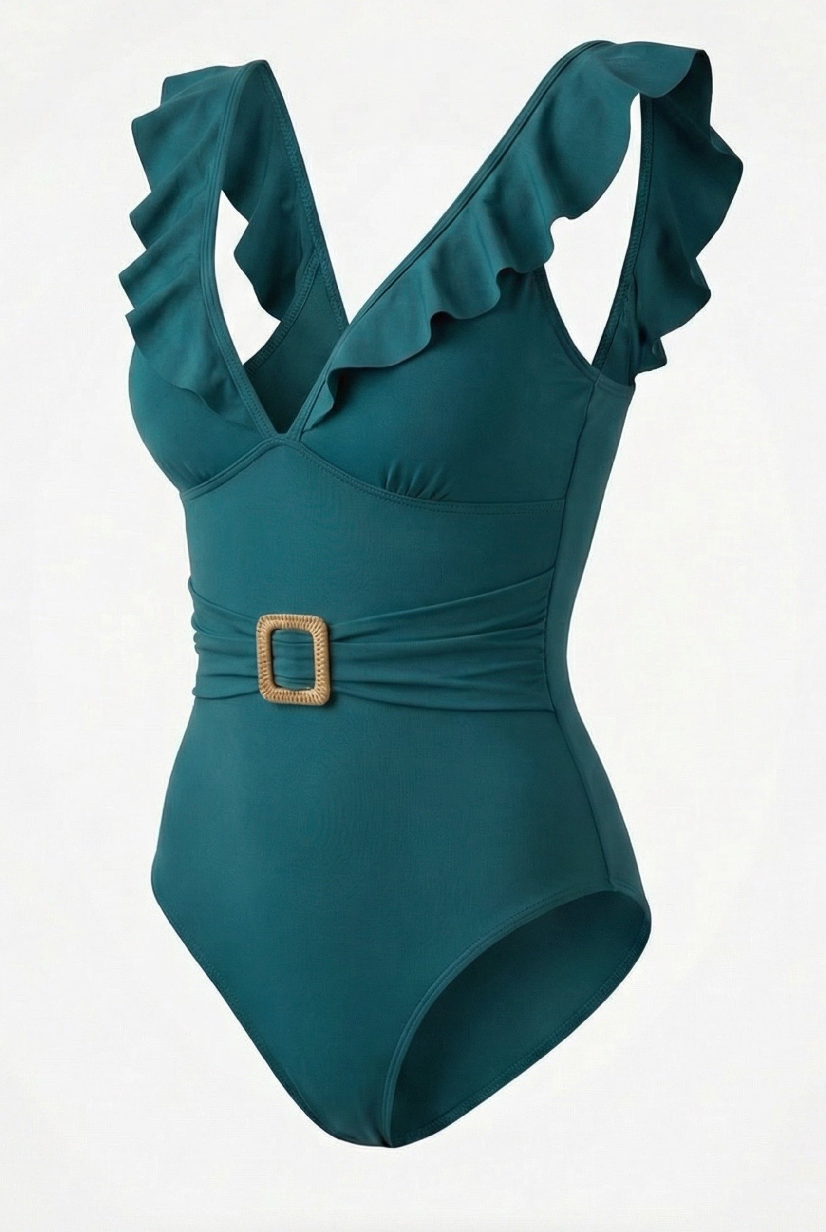 Sjøgrønn Sonja badedrakt fra fjordvibes - DoUdare flytende ghost-modell av badedrakten