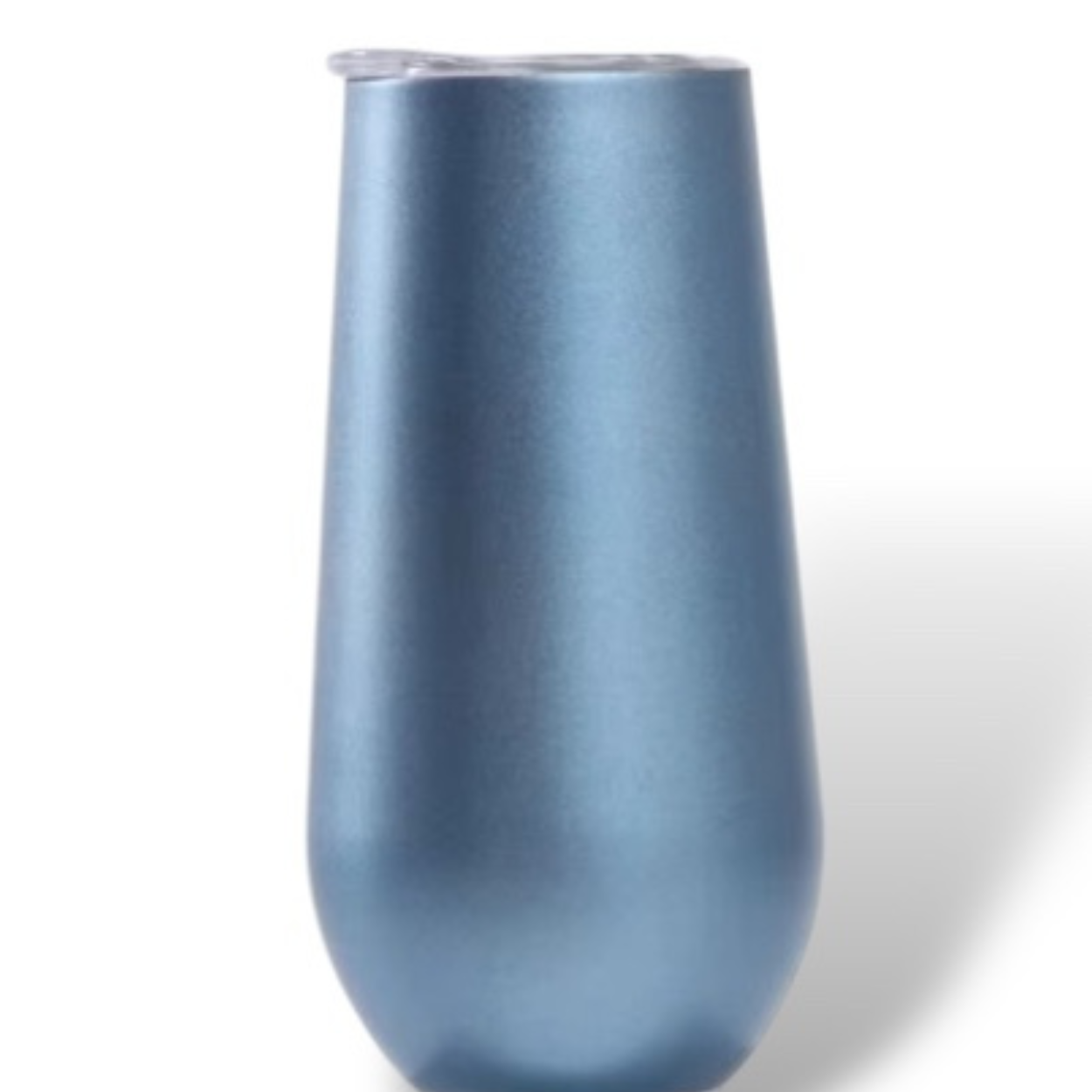 Prosecco champagne kopp i blå dobbelvegget termokopp til bobler