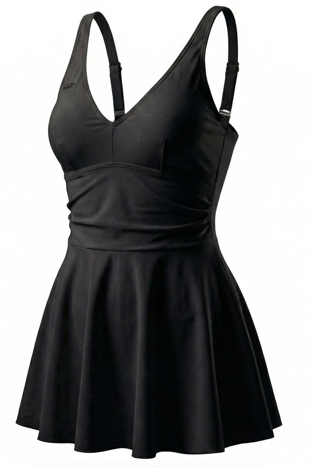  svart marilyn badekjole fra fjordvibes - DoUdare flytende ghost-modell av kjolen